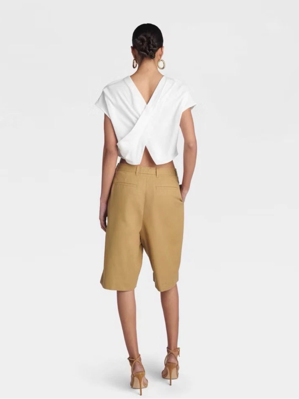 KBB by KAHLANA Women's 'The Asym
Bermuda Shorts' - Brown 0, 4, 6, 8,12 - Picture 2 of 3